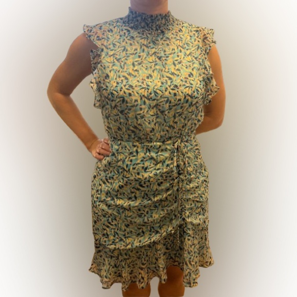 Sam Edelman Ruched Ruffle Mini Dress - Picture 8 of 8